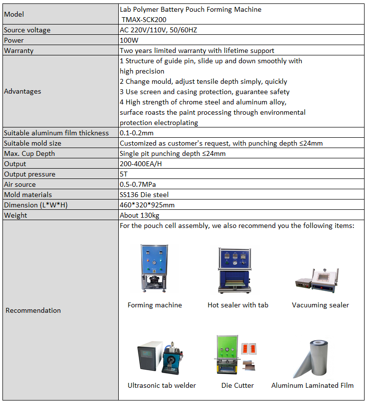 Compact Heating Sealer for Sealing Pouch Cell Laminated Aluminum